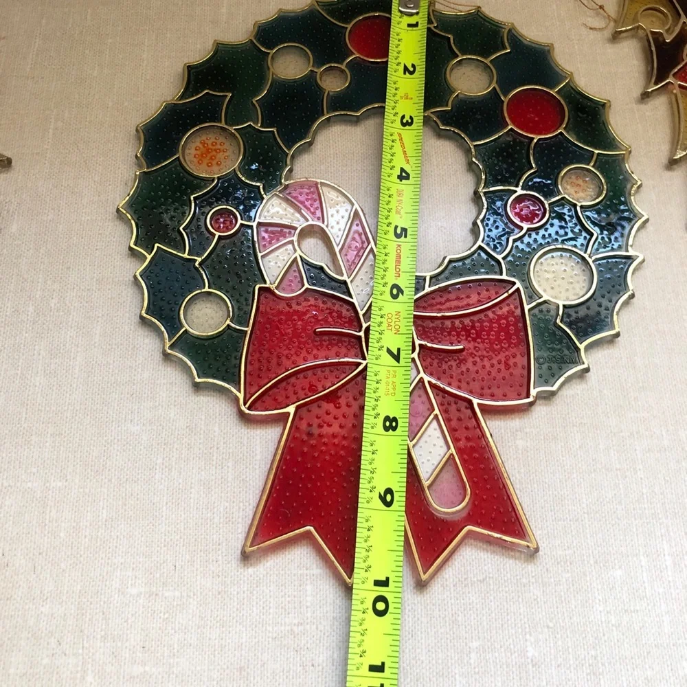 Vintage SNP 1985 Christmas Hanging Decorations Lot (3)‎ Wreath trees